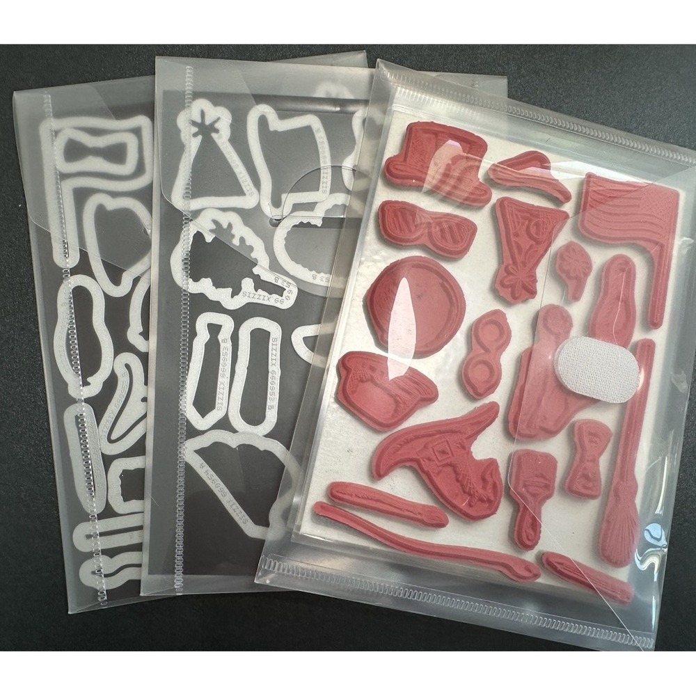 Sizzix Framelits Die & Stamp Set:Crazy Things 660953-Magnet Sheets,Storage Sleev
